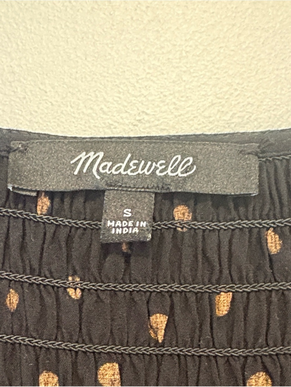 Madewell Lucie V-Neck Smocked Mini Dress in Oval Dot , sz : small - Picture 6 of 11